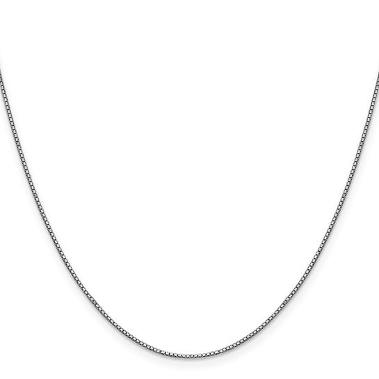 14K White 1.3mm Box Chain