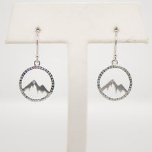 Load image into Gallery viewer, MGC 14K Circle Diamond MNT Peak Earrings
