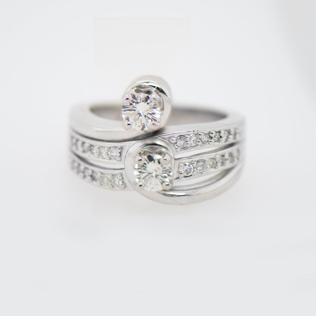 14K White 1.15ctw Natural Diamond Ring