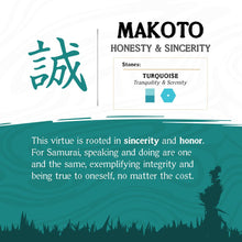 Load image into Gallery viewer, INOX Bushido Turquoise &amp; Stainless Steel beaded Bracelet- HONESTY &amp; SENCERITY
