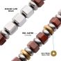 Load image into Gallery viewer, INOX Bushido Jasper &amp; Stainless Steel Beaded Bracelet- RESPECT
