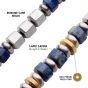 Load image into Gallery viewer, INOX Bushido Lapis Lazuli &amp; Stainless Steel Beaded Bracelet-HONOR
