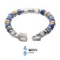 Load image into Gallery viewer, INOX Bushido Lapis Lazuli &amp; Stainless Steel Beaded Bracelet-HONOR

