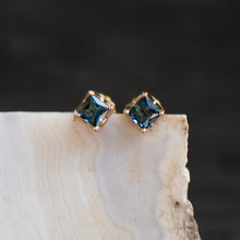 Load image into Gallery viewer, 4X4 London Blue Topaz in 14K Earrings
