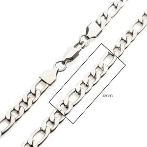 INOX 22'' Stainless Steel 4mm Figaro Chain