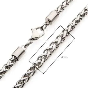 INOX Stainless Steel 4mm Wheat Chain