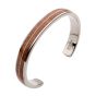 Load image into Gallery viewer, INOX Wood Inlay with Guitar String Titanium Cuff Bracelet
