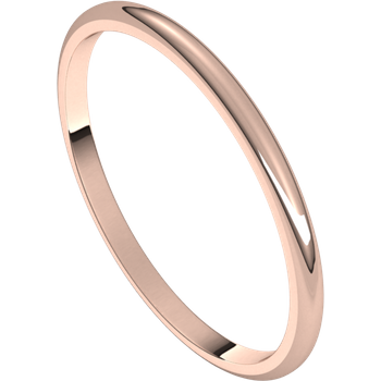 14K Rose Gold 1.5mm Half Round Comfort Fit Band