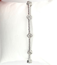 Load image into Gallery viewer, 14K White Gold Hinged Diamond Fashion Bangle

