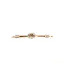 Load image into Gallery viewer, 14K Rose Gold Bangle With Chocolate and White Pave Diamonds
