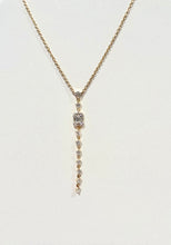 Load image into Gallery viewer, 18K Yellow Gold Natural Diamond "Y" Necklace

